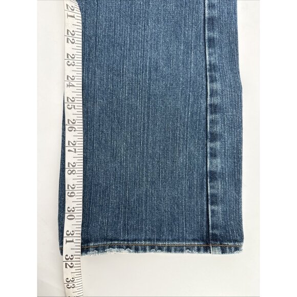 Lucky Brand Size 2/26 Denim Blue Jeans 100% Cotton Boot Flare Mid Rise 827RA40 - Picture 6 of 9